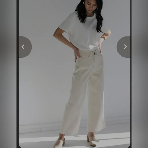 Tribe Alive Cream Wide Leg Jeans - Picture 8 of 15